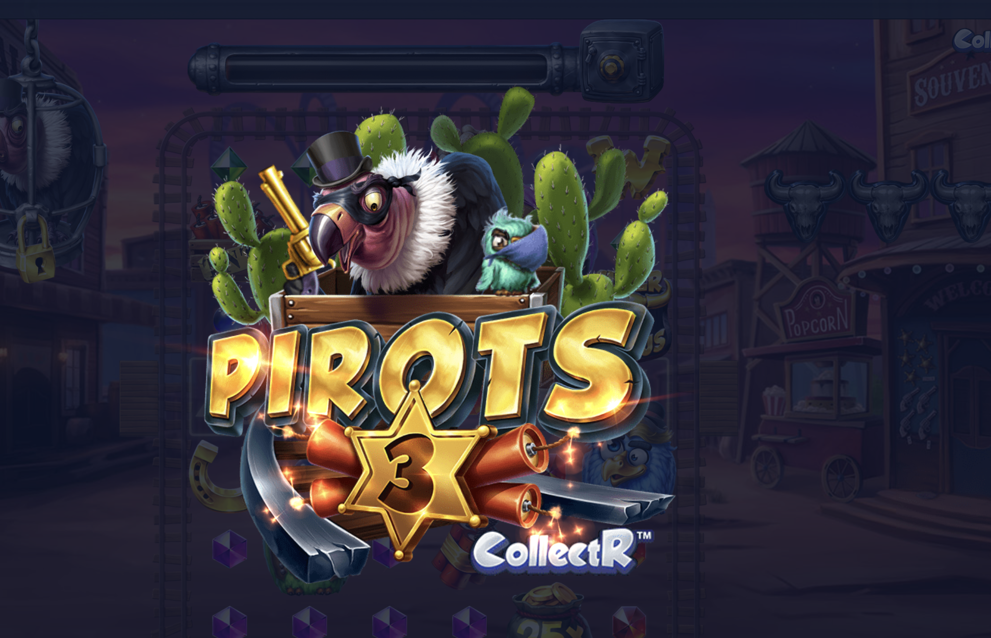 Pirots 3 van ELK Studios — titelscherm