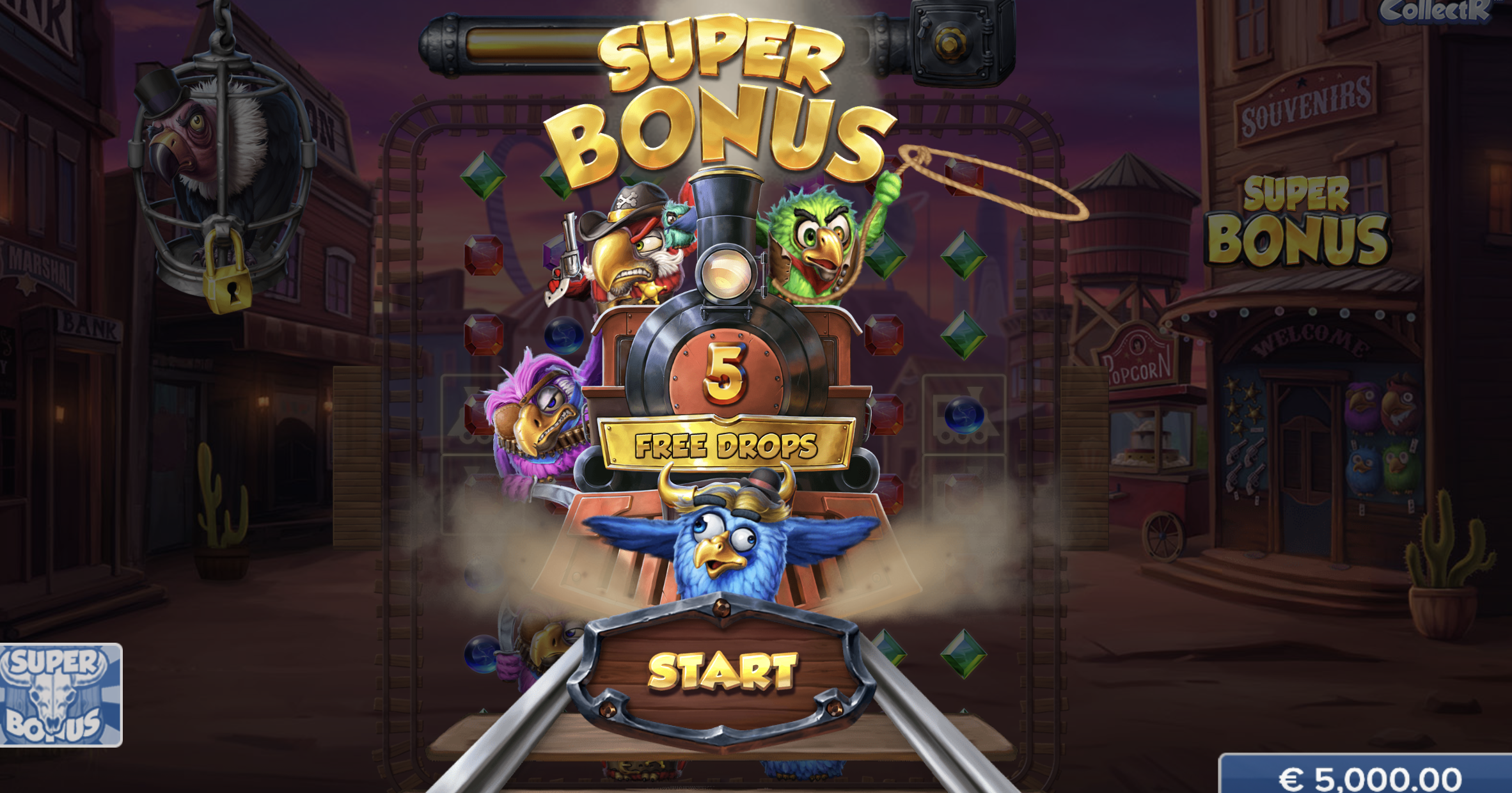 Pirots 3 Super Bonus startscherm