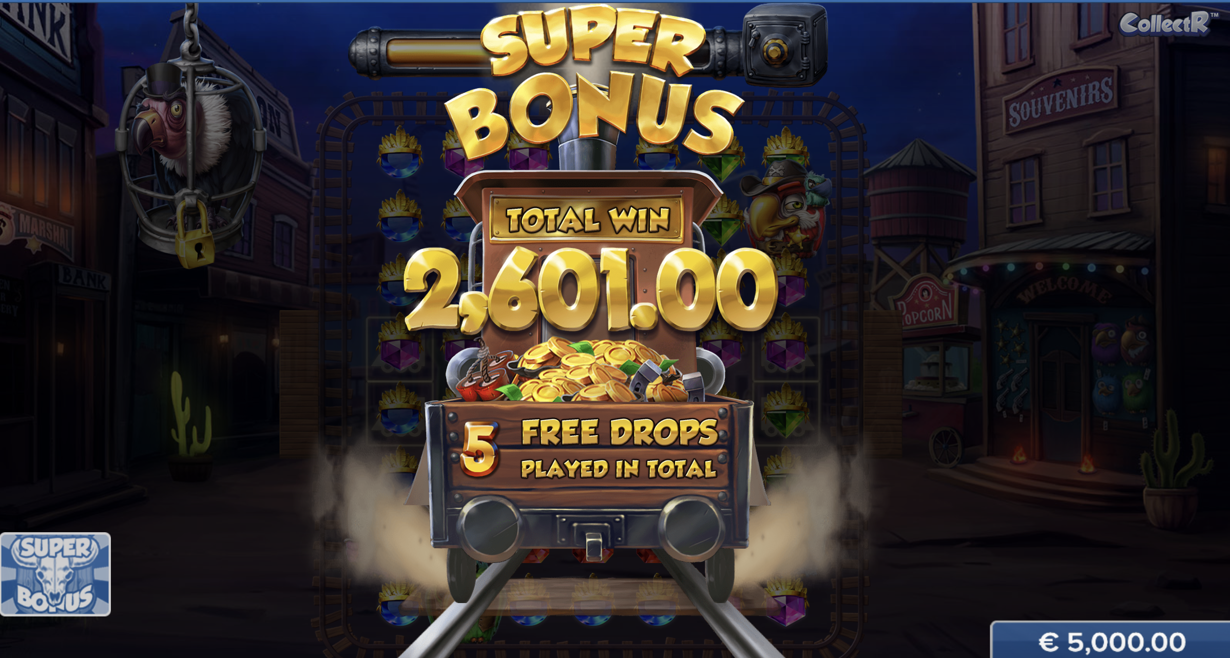 Pirots 3 Super Bonus total win